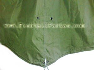 m51 parka close up of fishtail