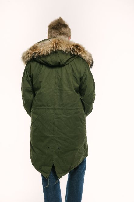 m65 parka male model back view