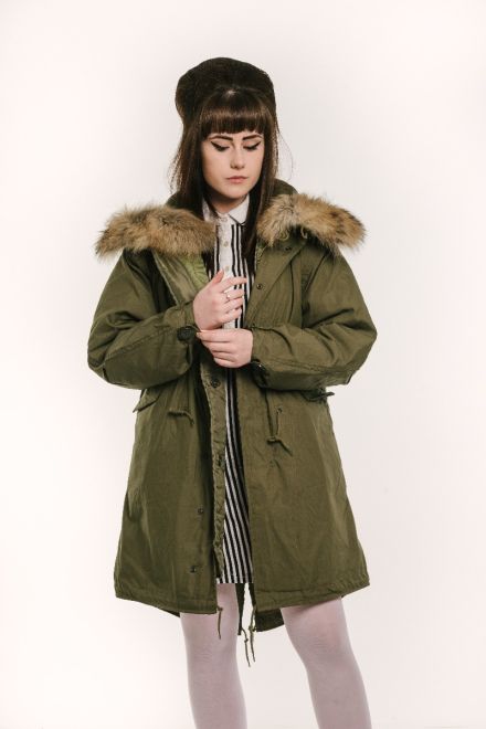 classic m51 parka female model front