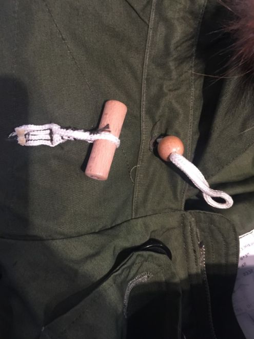 raf ventile parka wooden toggles