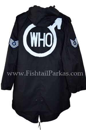 black quadrophenia fishtail parka back logo