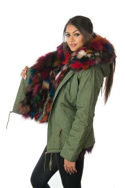 Stonetail Multi Coloured Fox Fur Jacket