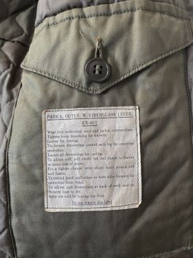 M48 EX-1 Fibreglass Parka Liner