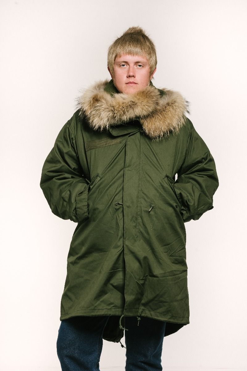 NOS Original USGI M-1965 / M-65 Fishtail Parka – Extreme Cold Weather Field Jacket With Fur Hood